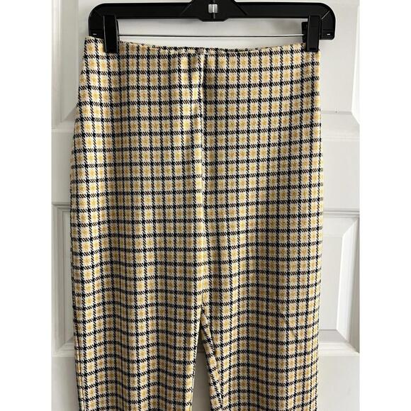 Urban Outfitters Plaid High Waisted Flare Leg Stretch Pants Sz Med Mod Boho - Picture 2 of 7